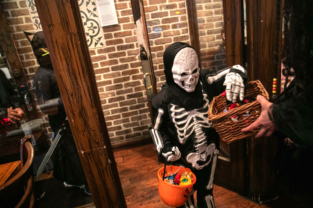 Festejos de Halloween en Nueva York. Foto: AFP