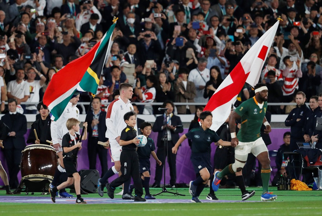 La gran final del Mundial de Japón 2019 entre Sudáfrica e Inglaterra. Foto: AFP.