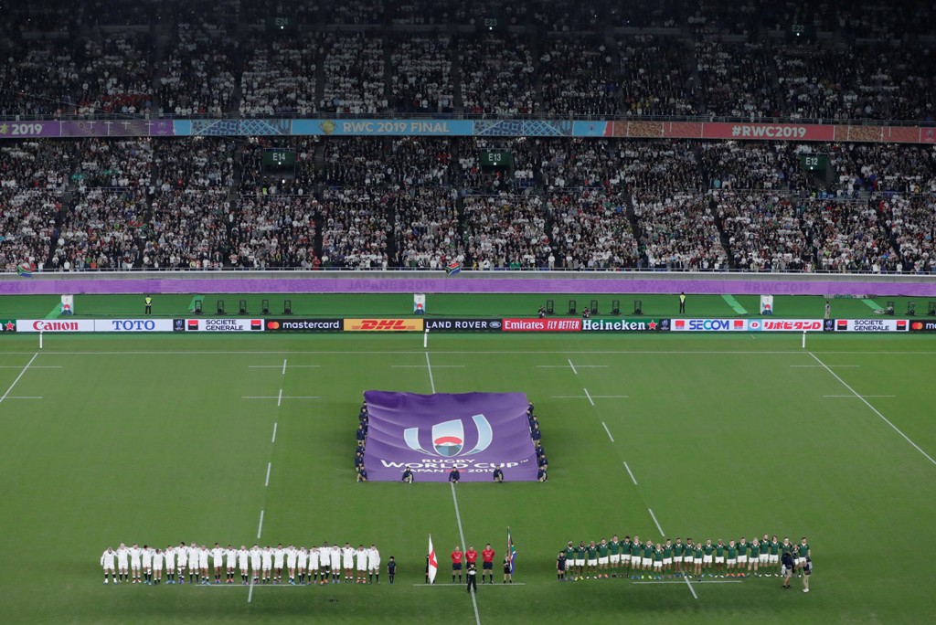 La gran final del Mundial de Japón 2019 entre Sudáfrica e Inglaterra. Foto: AFP.