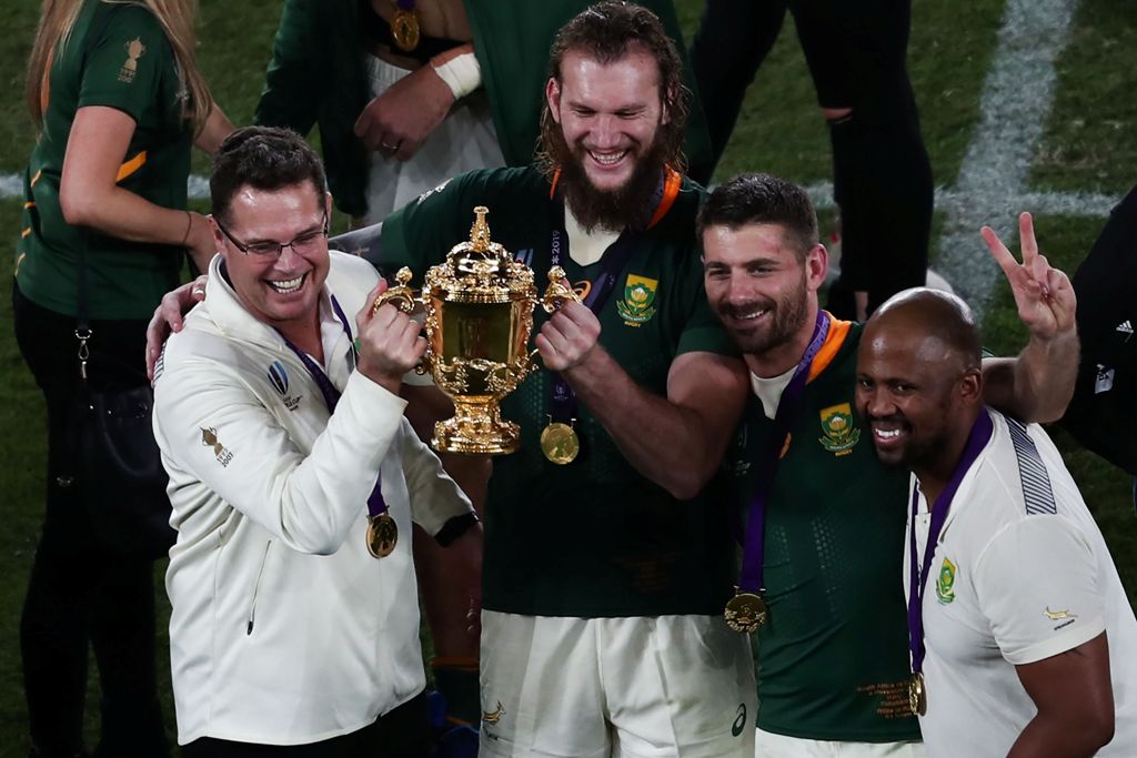 Sudáfrica le ganó a Inglaterra en Yokohama y se consagró campeón del mundo. Foto: AFP.
