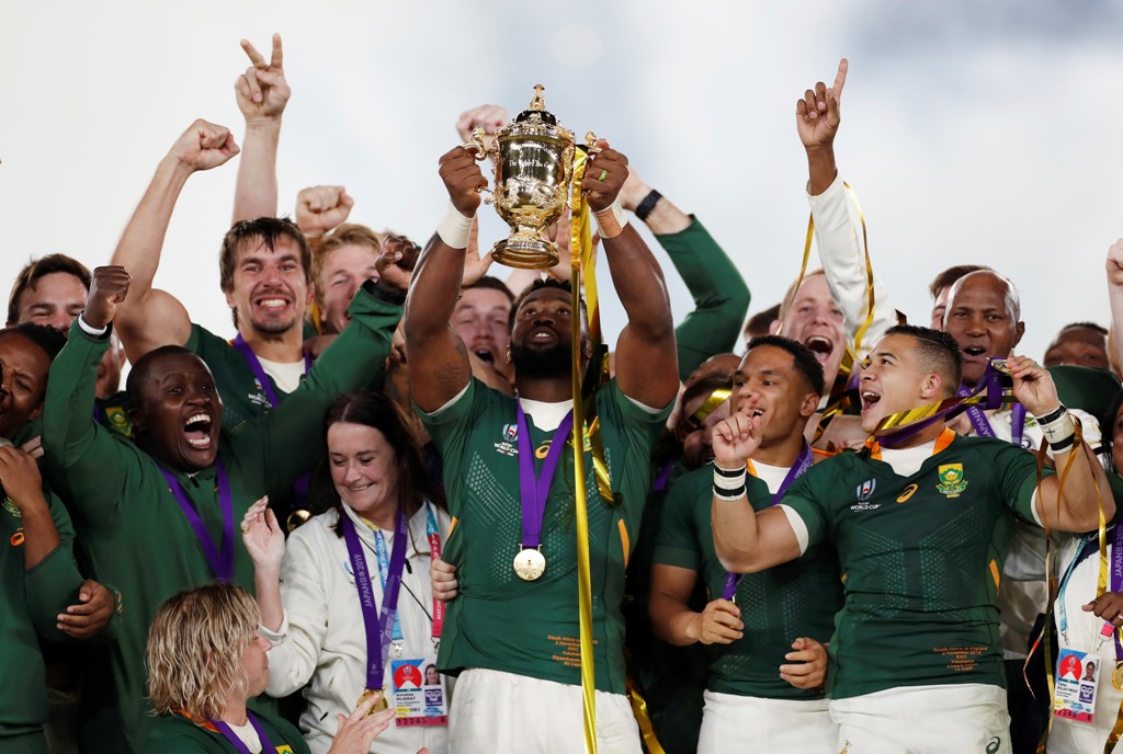 Sudáfrica le ganó a Inglaterra en Yokohama y se consagró campeón del mundo. Foto: AFP.