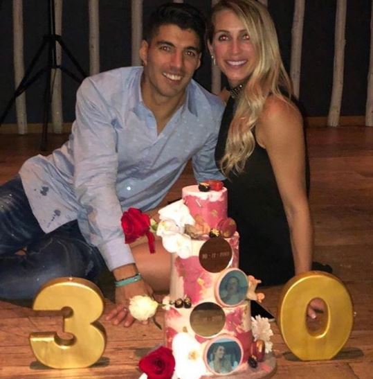 Sofía Balbi con Luis Suárez