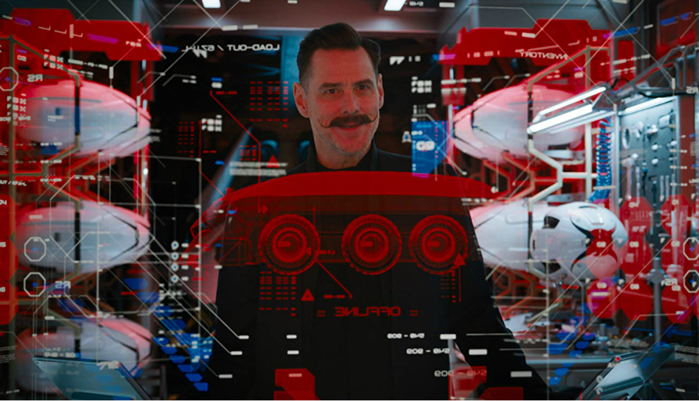 Jim Carrey en la película de Sonic. Foto: Difusión