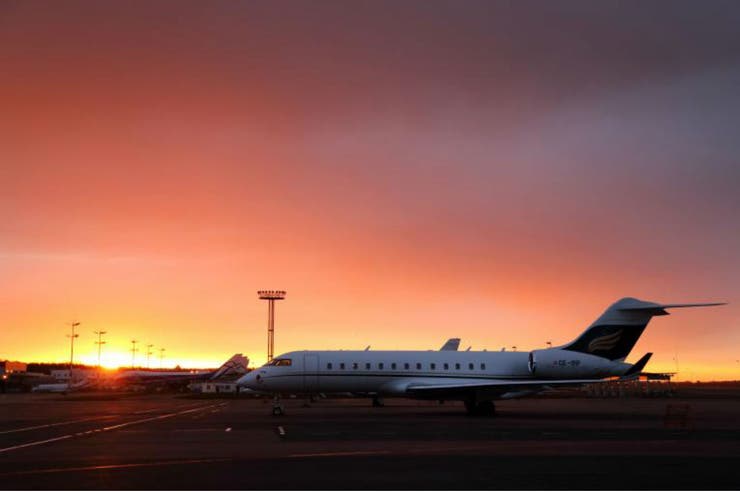 El avión privado de Bill Gates, un Bombardier BD-700 Global Express. Foto: El Tiempo - GDA