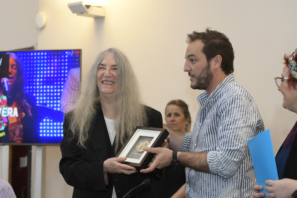Patti Smith fue declarada Visitante Ilustre de Montevideo. Foto: Leonardo Mainé
