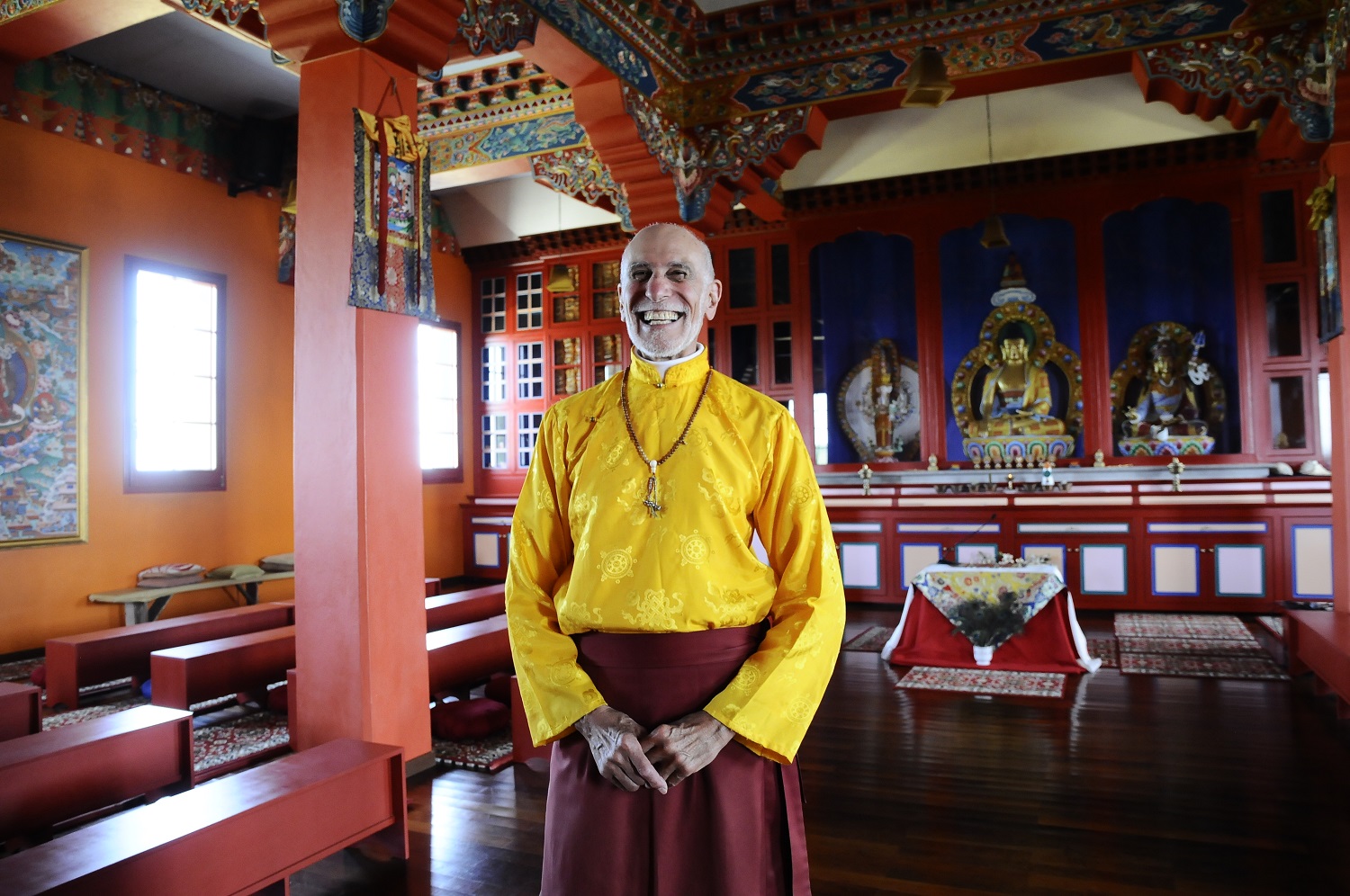 Pema Gompo en el templo. Foto: Darwin Borrelli
