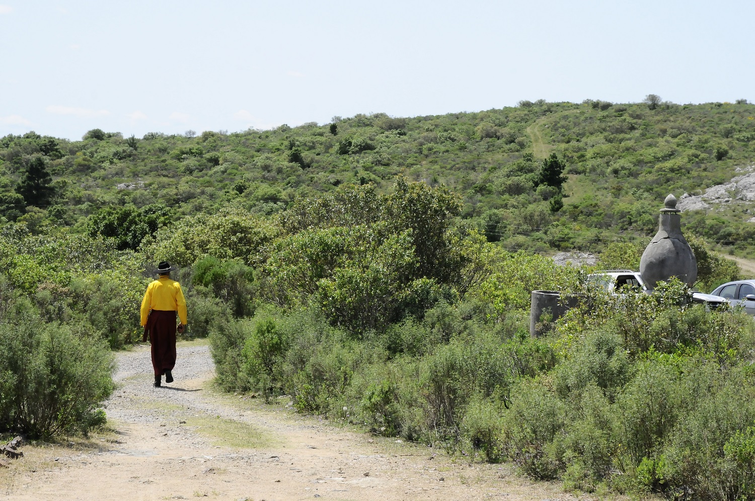 Pema Gompo en las afueras del templo. Foto: Darwin Borrelli