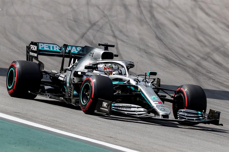 El piloto británico Lewis Hamilton (Mercedes) durante el Gran Premio de Brasil. Foto: EFE