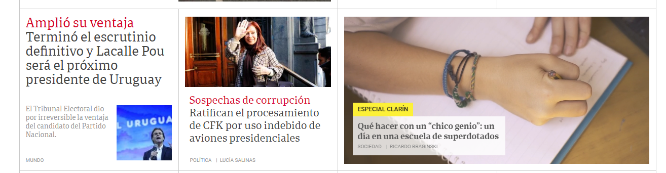 Clarin. Foto: Captura