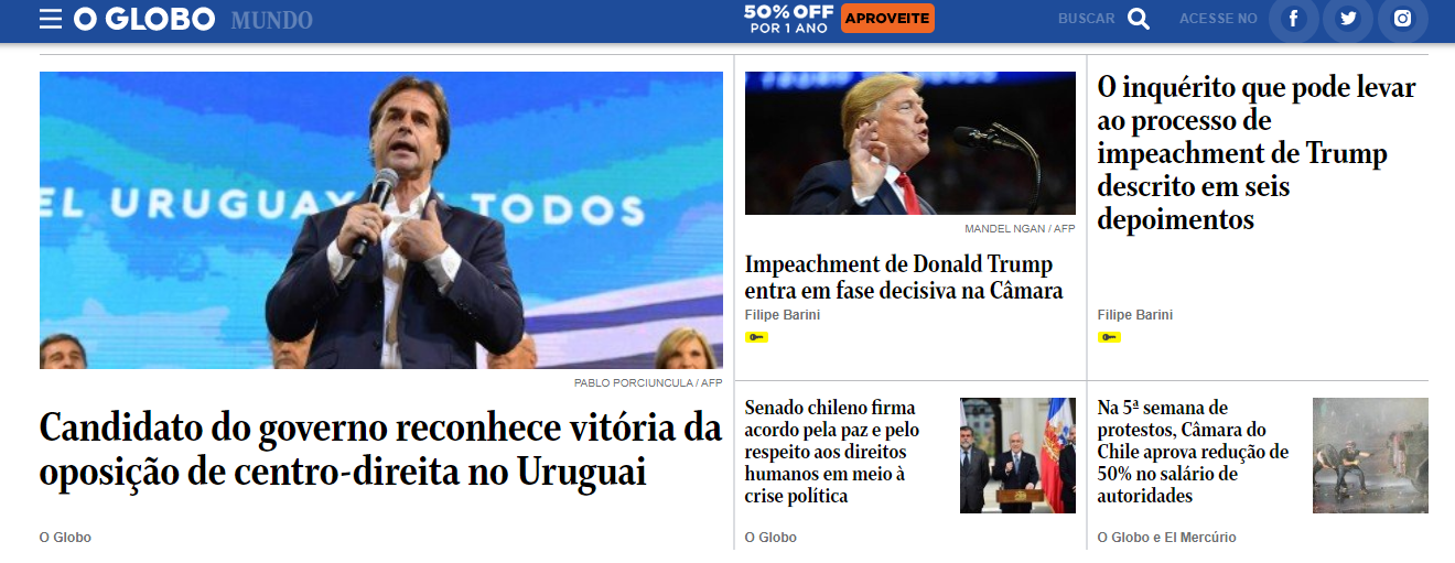 O Globo. Foto: Captura