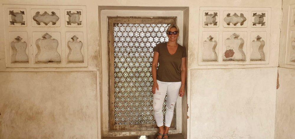 Sara Perrone en India. Foto: Sara Perrone