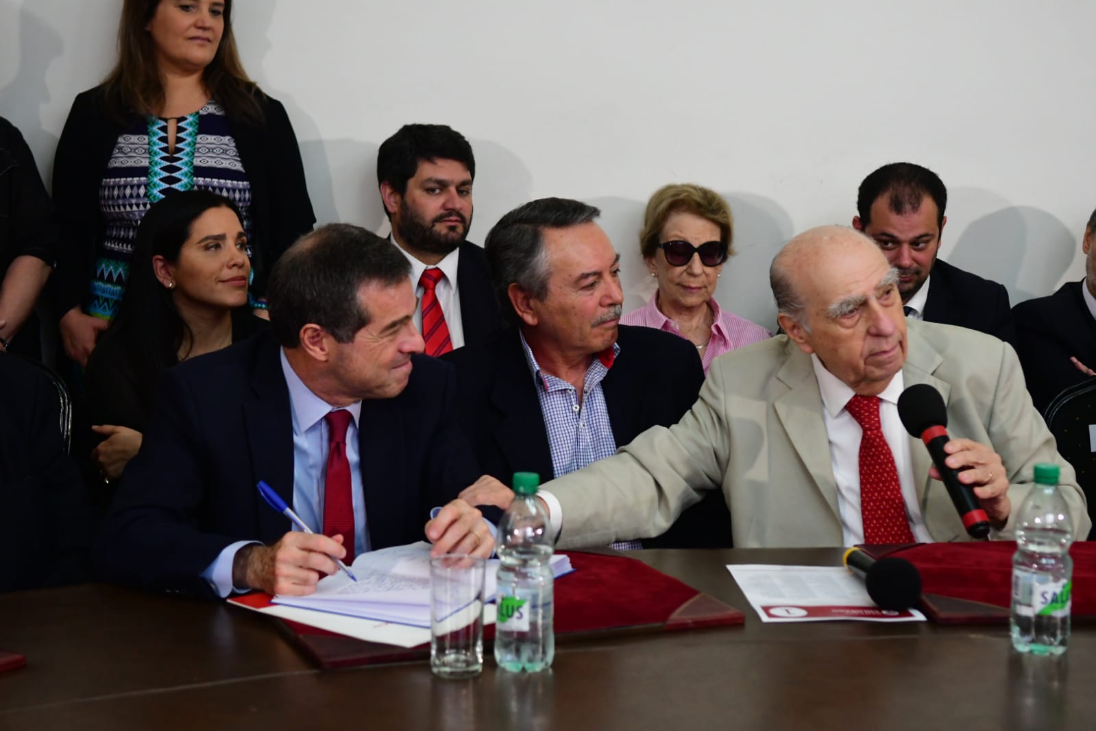 Ernesto Talvi y Julio María Sanguinetti. Foto: Francisco Flores.