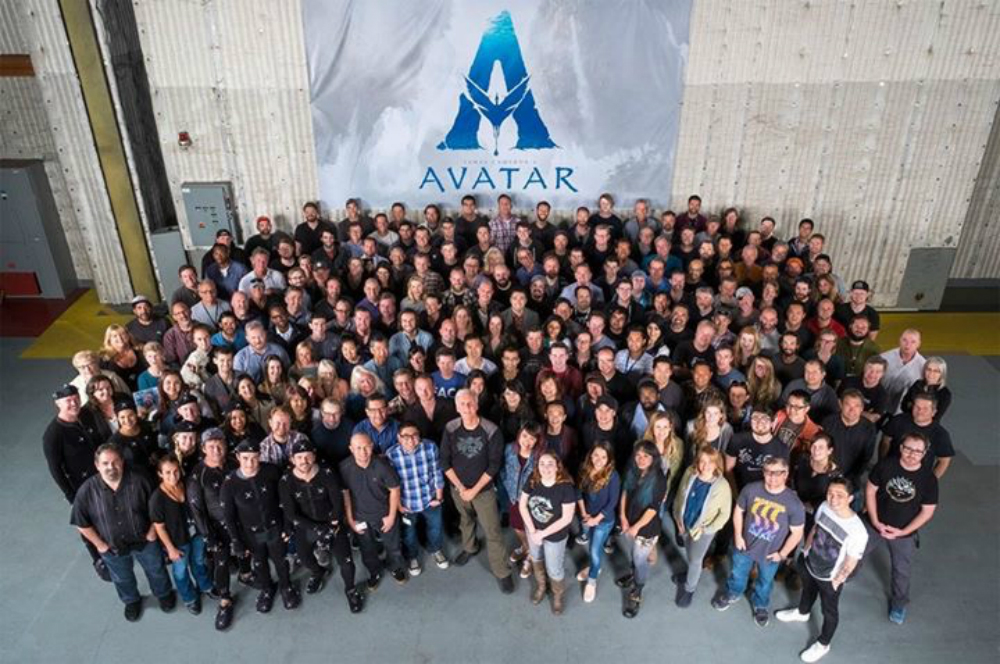 Imagen del equipo creativo de "Avatar 2", que se estrenará en 2021. Foto: Difusión