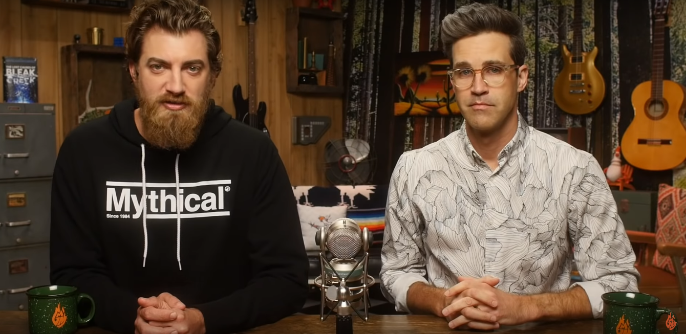 Rhett McLaughlin y Link Neal en un video de su canal de Youtube. Foto: captura de Good Mythical Morning – Youtube.