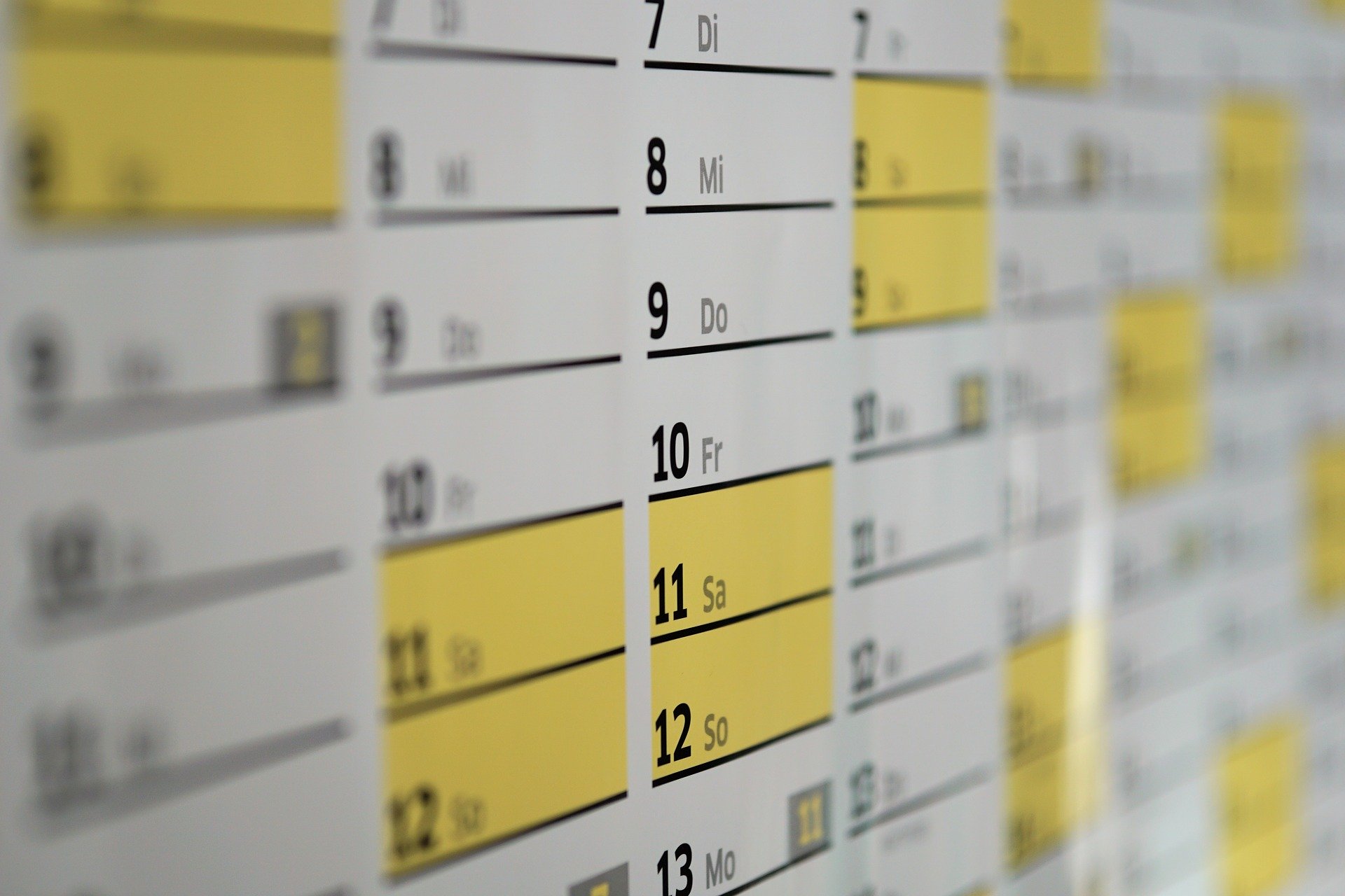 Calendario. Foto: PIxabay