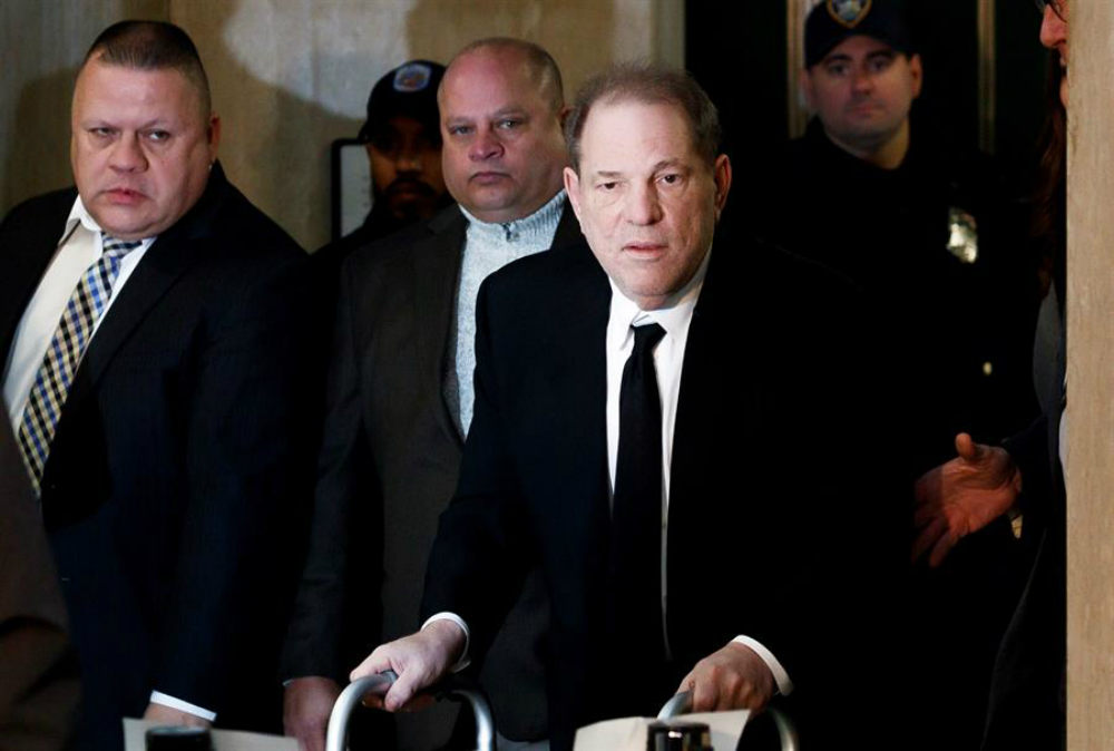 Harvey Weinstein en el comienzo de su juicio. Foto: EFE