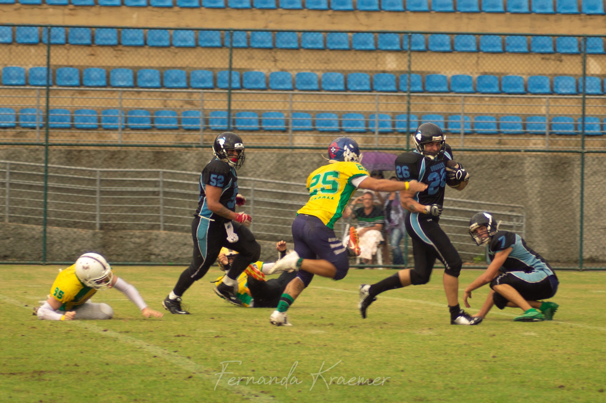 Football Americano: Uruguay le ganó 17-0 a Brasil en Belo Horizonte. Fotos: Fernanda Kraemer