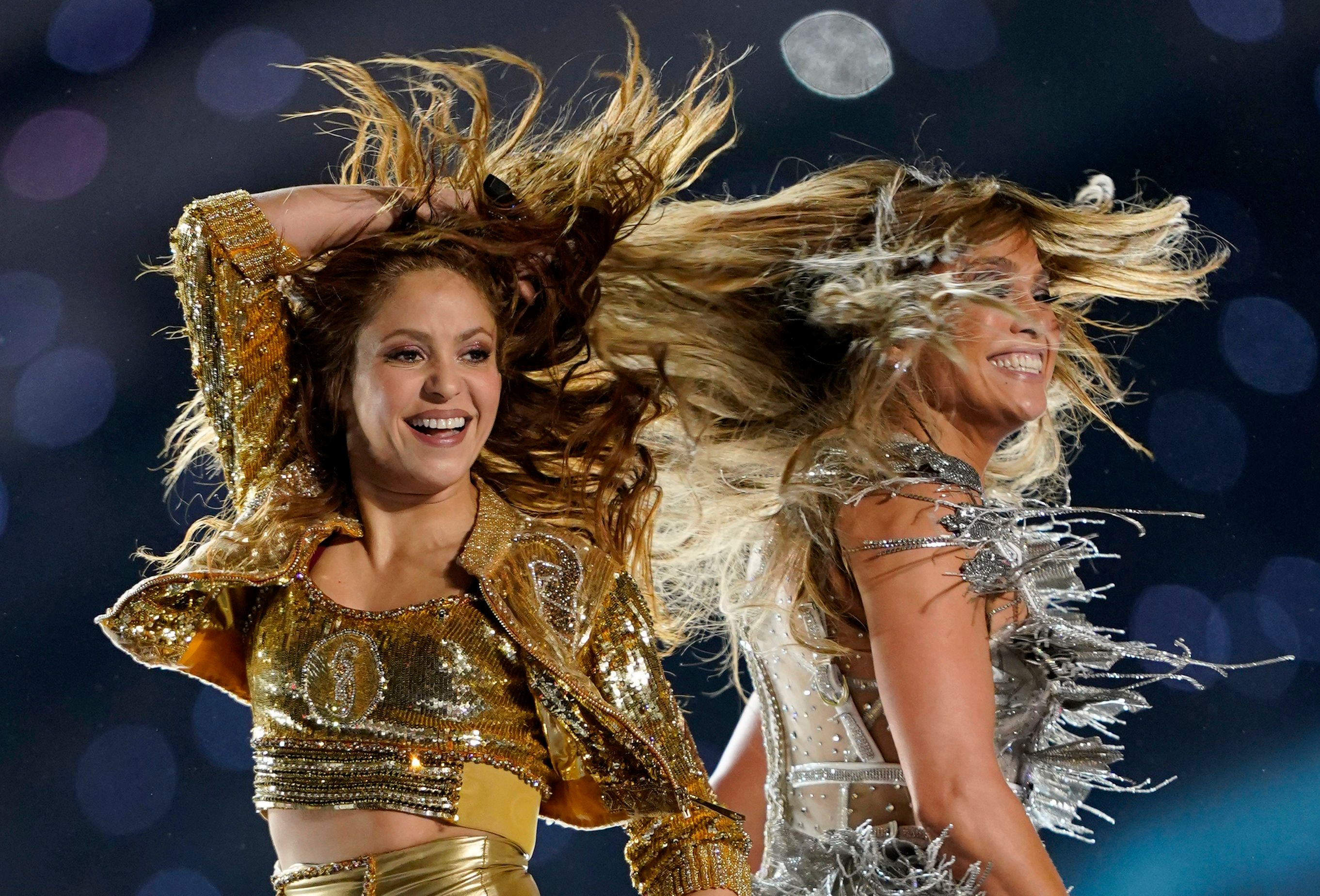 Superbowl: el receso Shakira y Jennifer Lopez animaron el descanso. Foto: Reuters