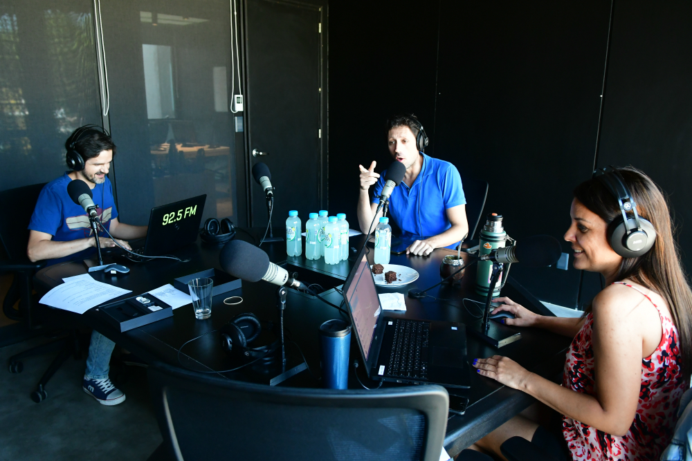 El debut de Justicia infinita en Urbana, con Ale Dalto, Gonzalo Cammarota y Maria Noel Marrone. Foto: Francisco Flores