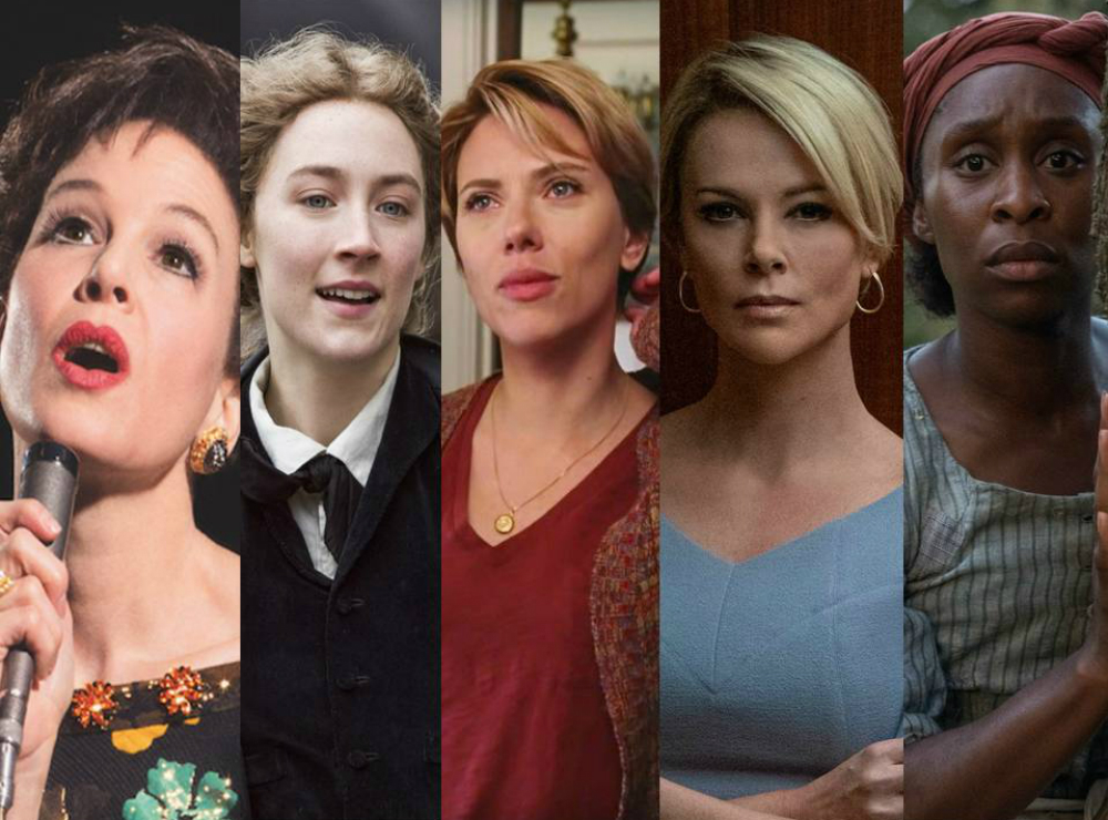 Renée Zellweger, Saoirse Ronan, Scarlet Johansson, Charlize Theron y Cynthia Erivo son las nominadas a Mejor Actriz en los Oscar. Foto: Difusión