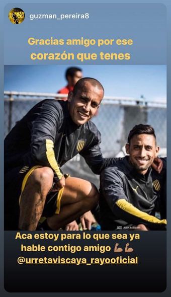 La publicación de Guzmán Pereira a Jonathan Urretaviscaya.