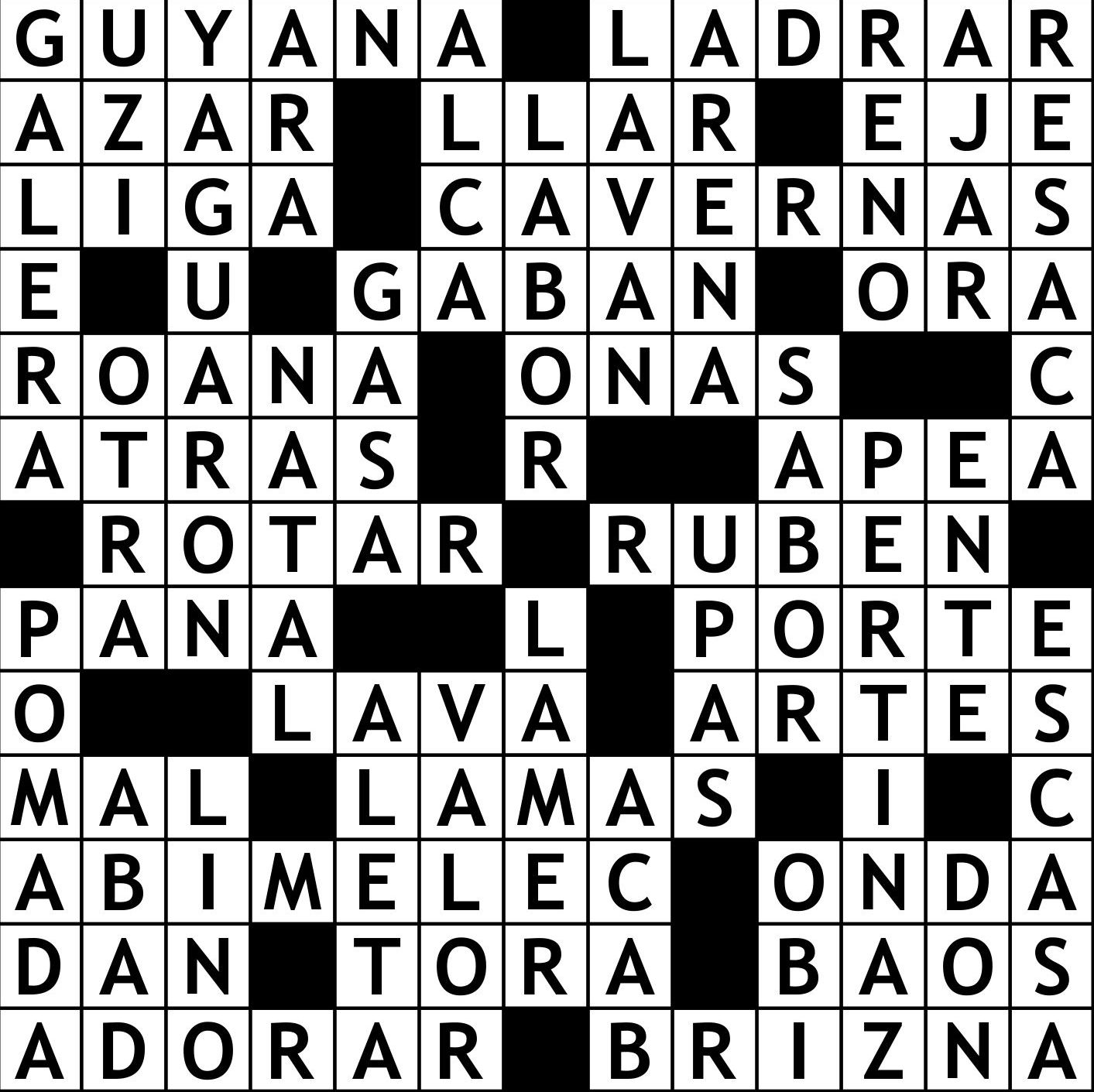 Solución Crucigrama