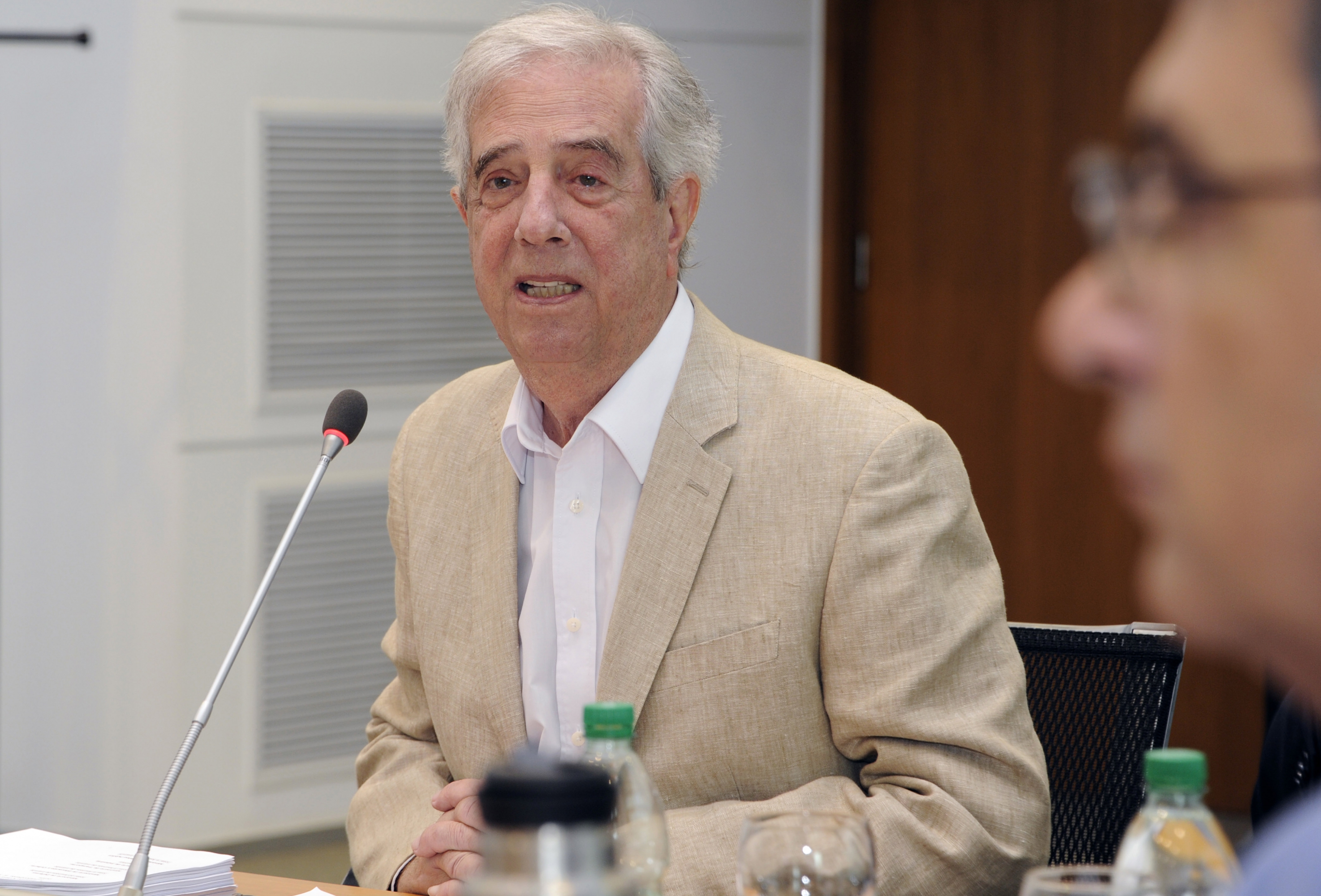 Tabaré Vázquez en su último consejo de ministros. Foto: Presidencia