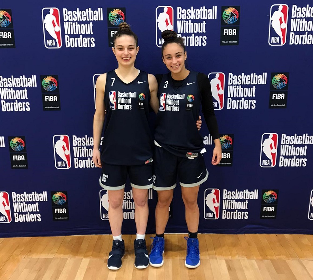 Camila Kirschenbaum y Florencia Niski en el Basketball Without Borders de la NBA