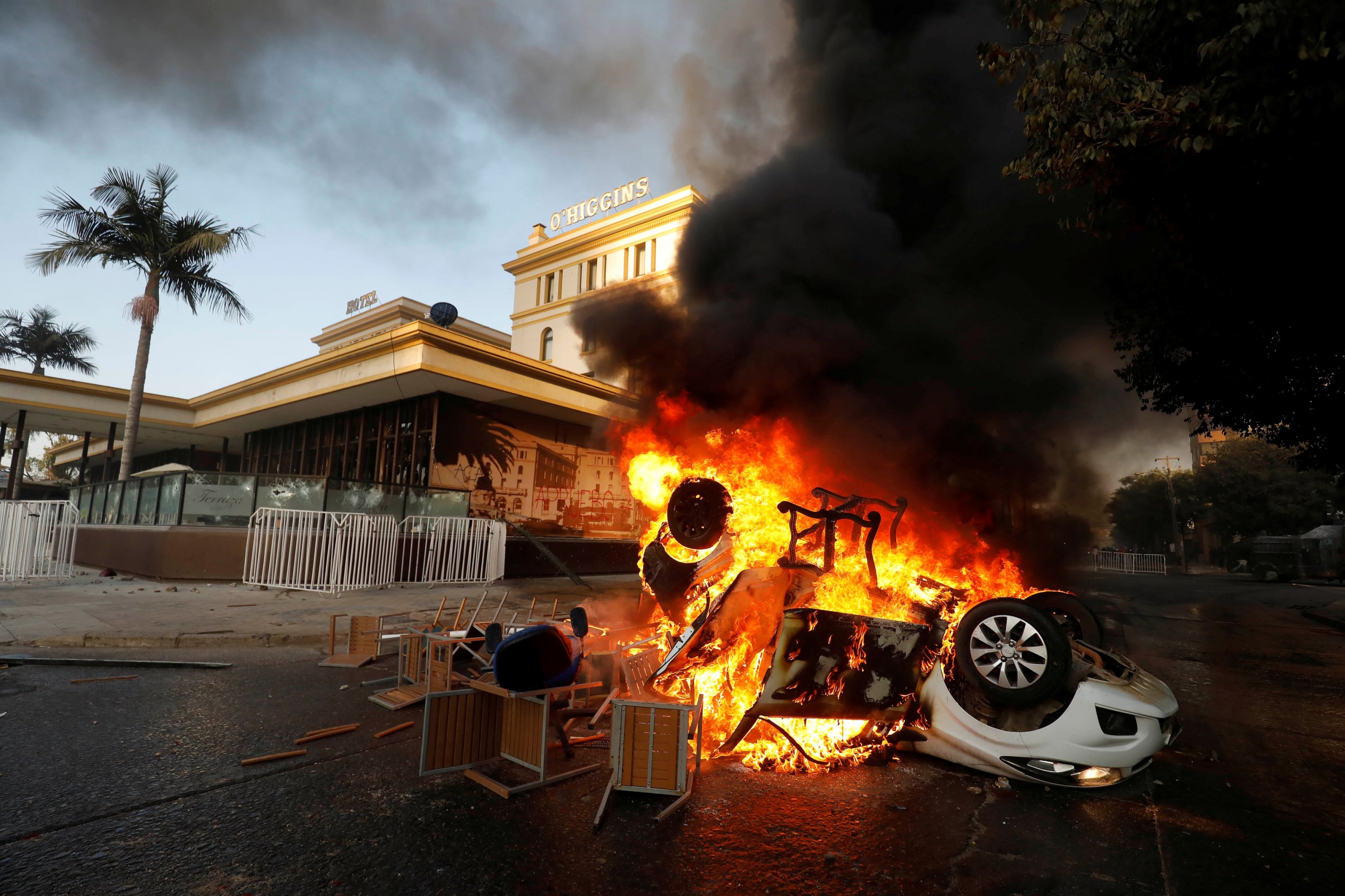 Protestas en Chile. Foto: Reuters