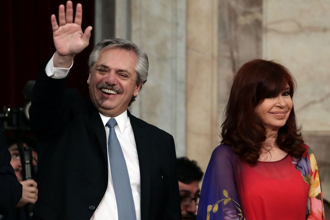Alberto Fernández y Cristina Kirchner. Foto: AFP.
