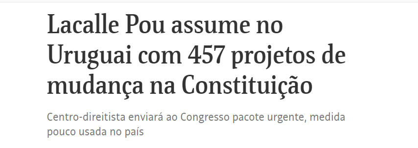 Folha de Brasil cubrió el cambio de mando. Foto: Captura de Folha