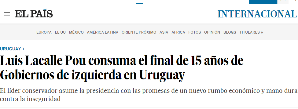El País de Madrid. Foto: Captura El País