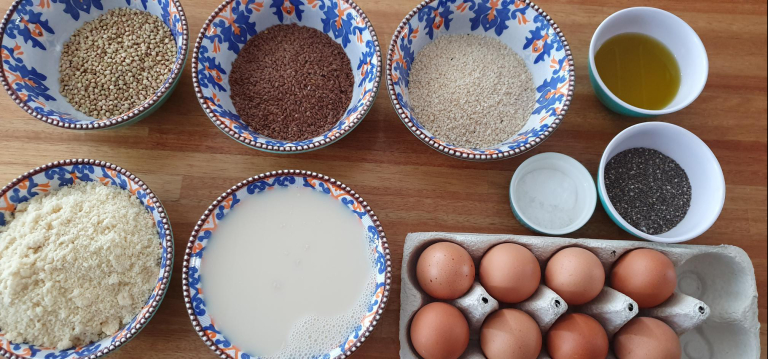 INgredientes pan de semillas. Foto: Marian la que cocina