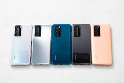 Los colores de los P40 de Huawei. Foto: Cortesía Huawei