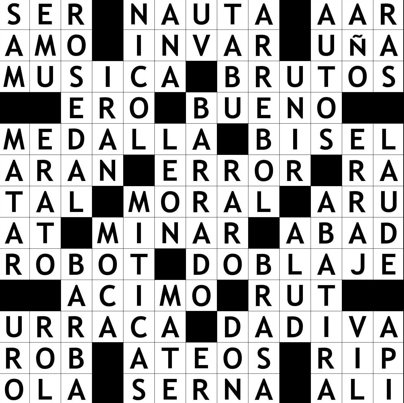 Solución Crucigrama