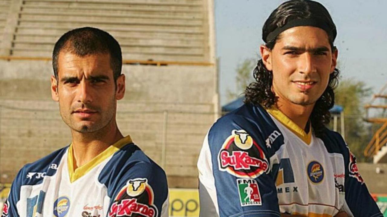 Sebastián Abreu y Pep Guardiola.