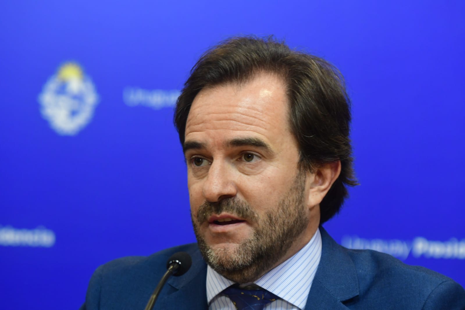 Germán Cardoso, ministro de Turismo en conferencia de prensa este miércoles. Foto: Francisco Flores.