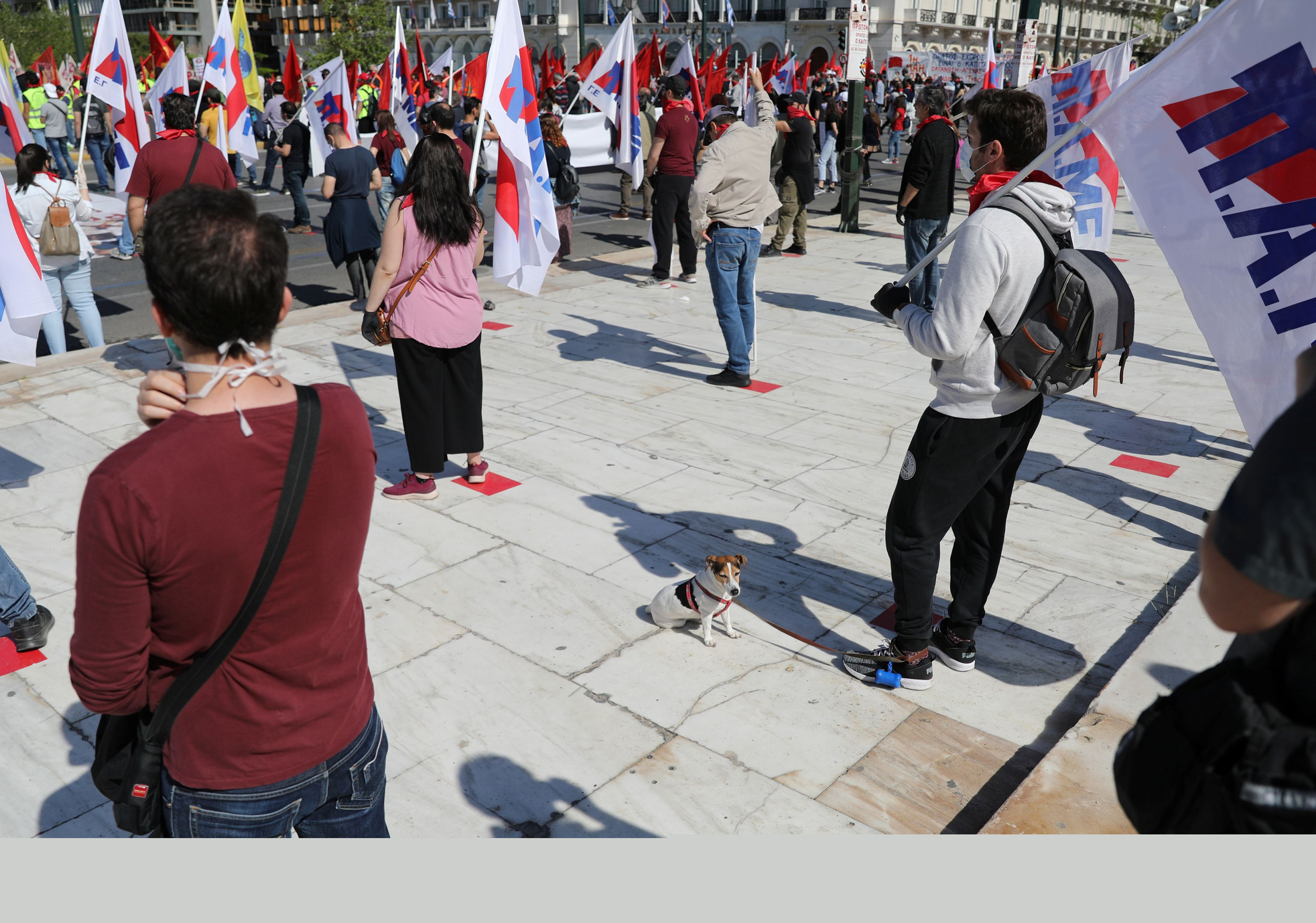 Manifestación en Grecia. Foto: Reuters