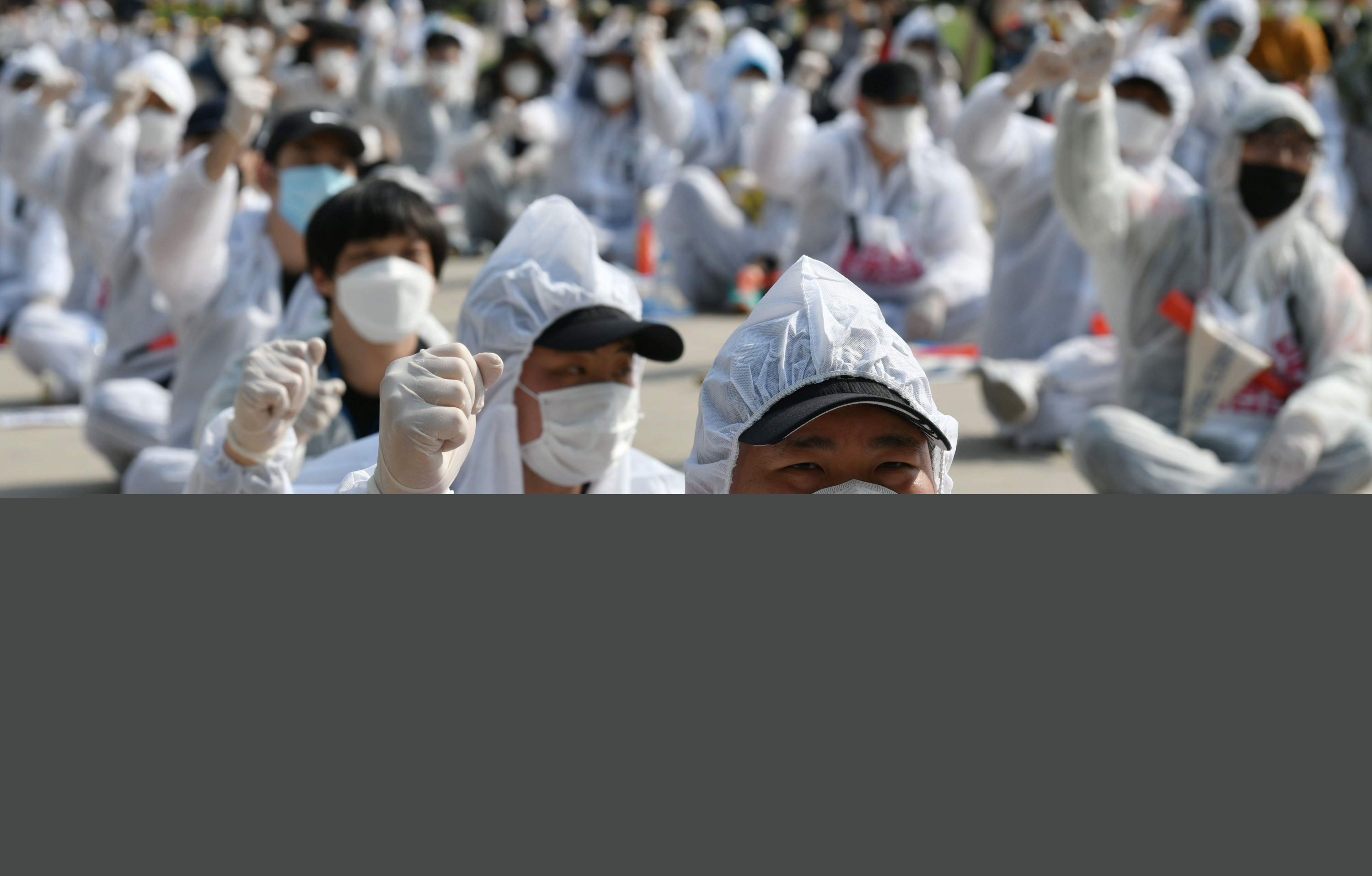 Corea del Sur celebra el primero de mayo. Foto: AFP