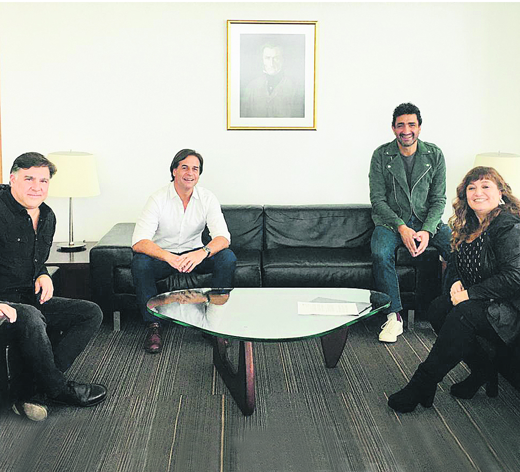 Reunión con Lacalle Pou.