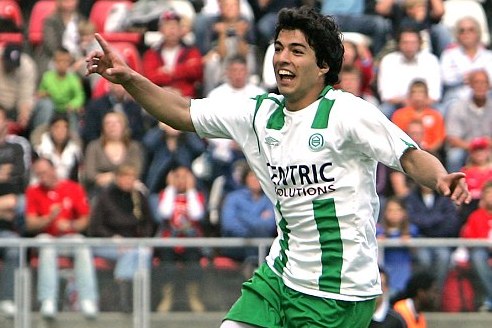 Luis Suárez con los colores del Groningen. Foto: Archivo.
