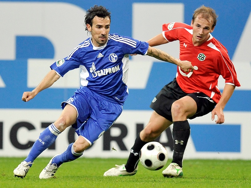 Vicente Sánchez en el Schalke 04. Foto: Archivo.