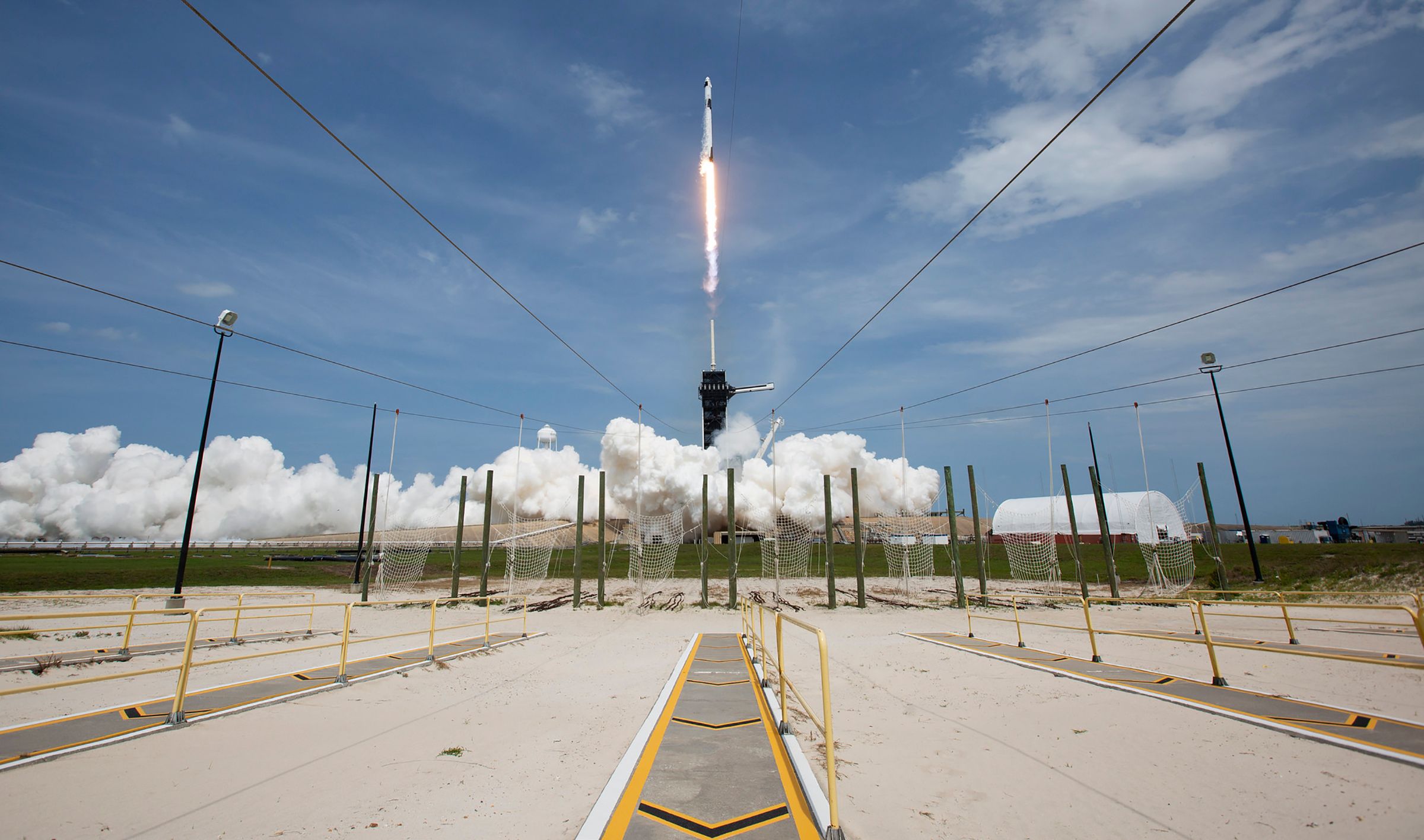 Despegue del Falcon 9. Foto: AFP
