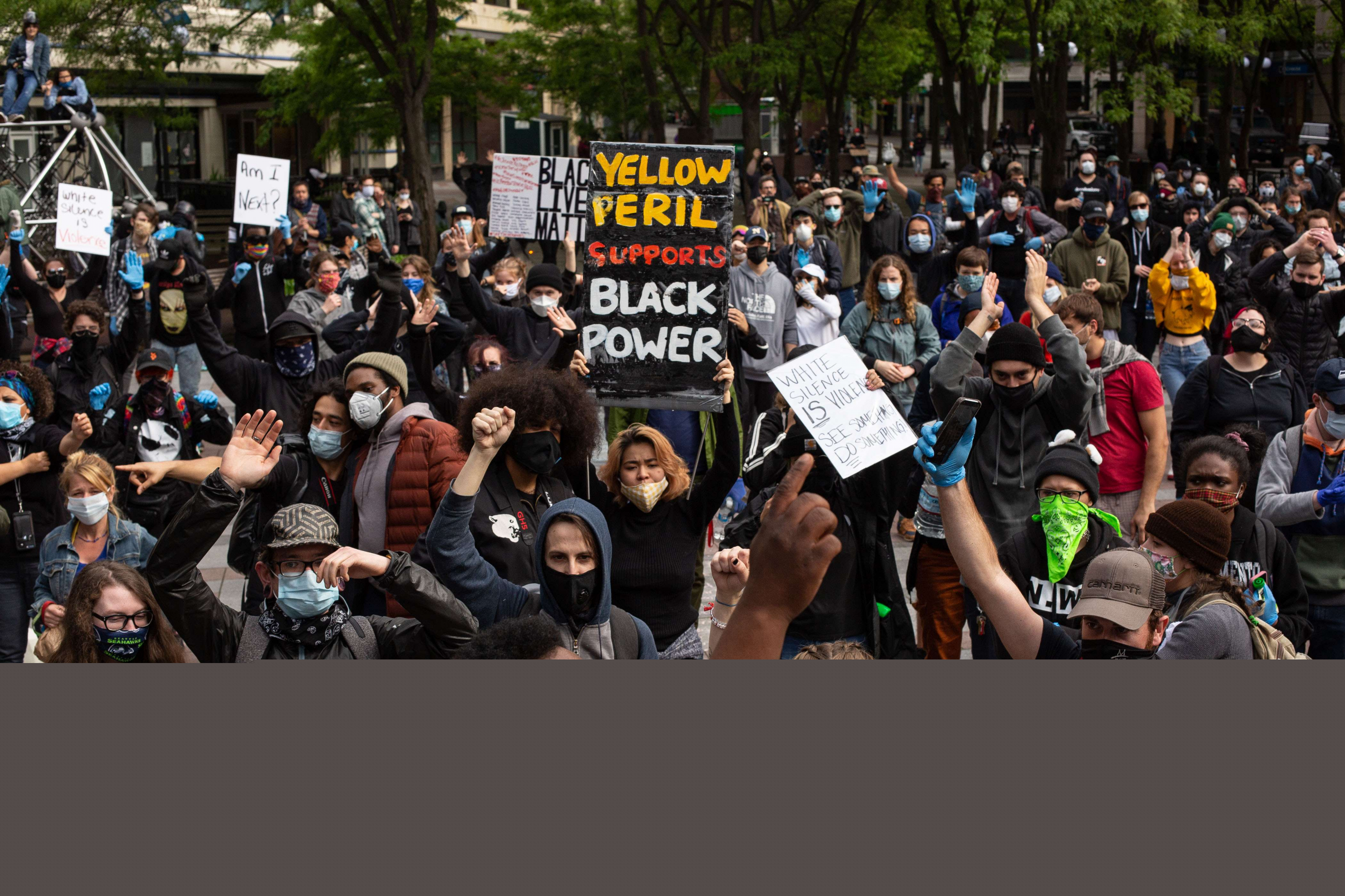 Manifestaciones en Washington. Foto: AFP