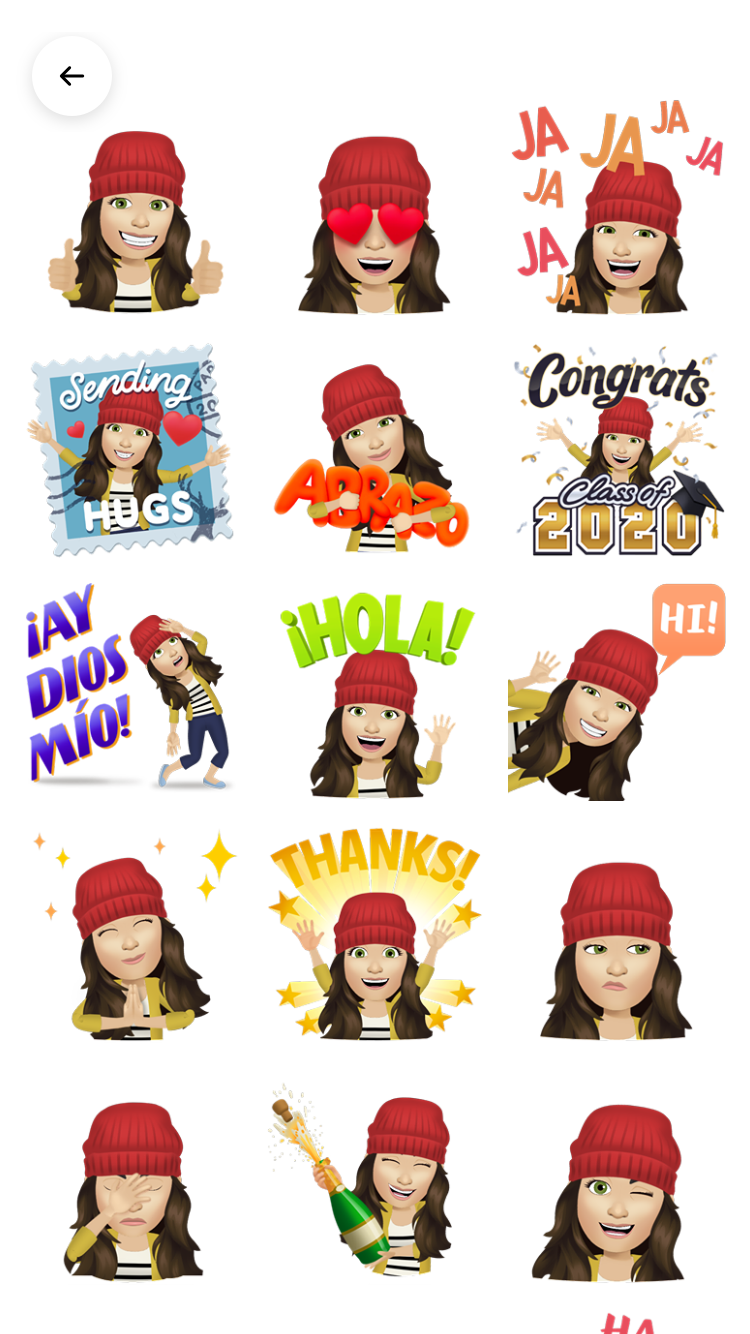 Stickers de avatar en Facebook. Foto: Captura