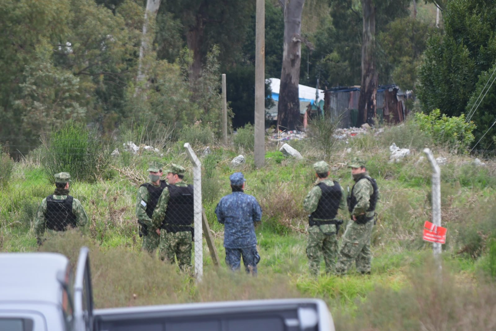 Intentaron ingresar a la Base Naval del Cerro. Foto: Francisco Flores
