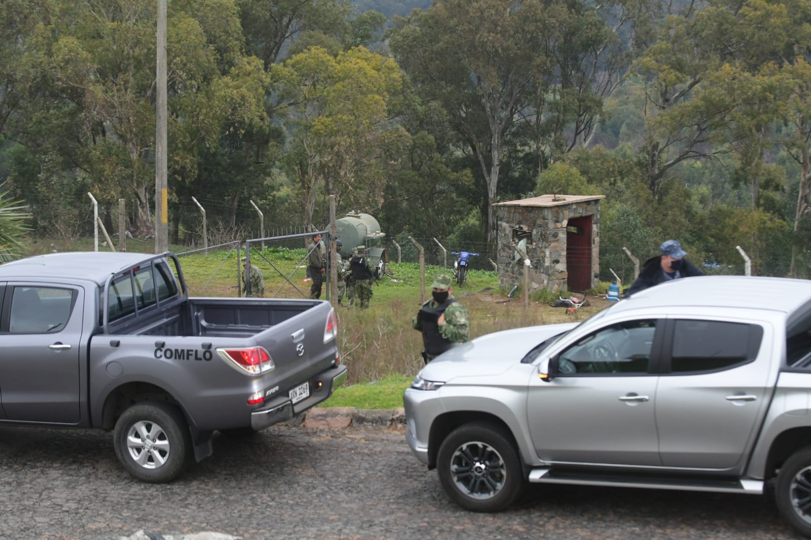 Intentaron ingresar a la Base Naval del Cerro. Foto: Francisco Flores