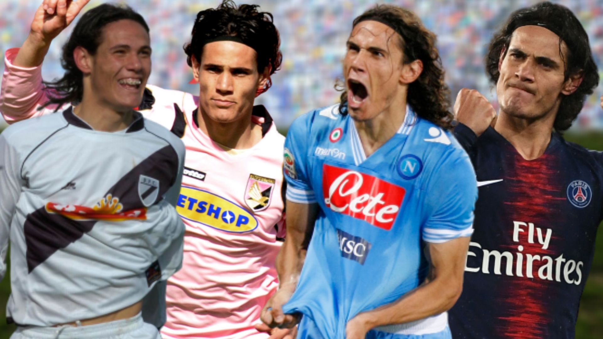 Edinson Cavani pasó por Danubio, Palermo, Napoli y Paris Saint Germain,
