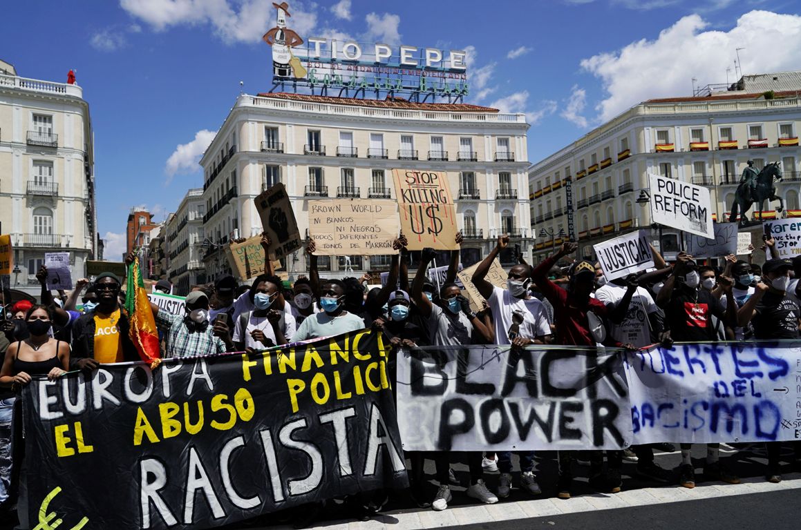 Protestas en Europa por la muerte de George Floyd. Foto: Reuters.