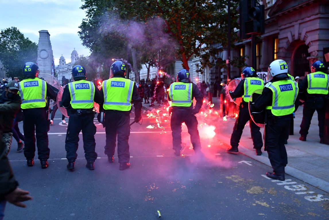 Protestas en Europa por la muerte de George Floyd. Foto: Reuters.
